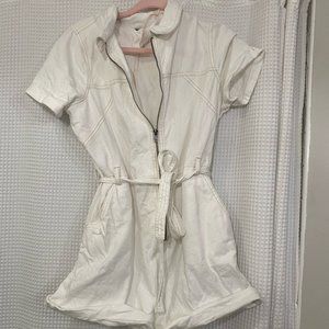 White Denim Romper